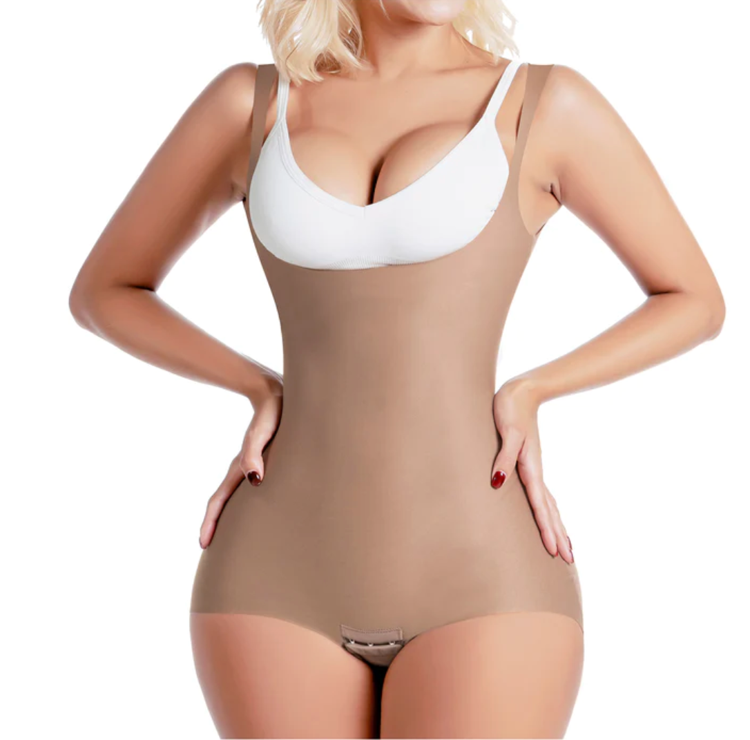  Women Open Bust Full Bodysuit Tummy Control
