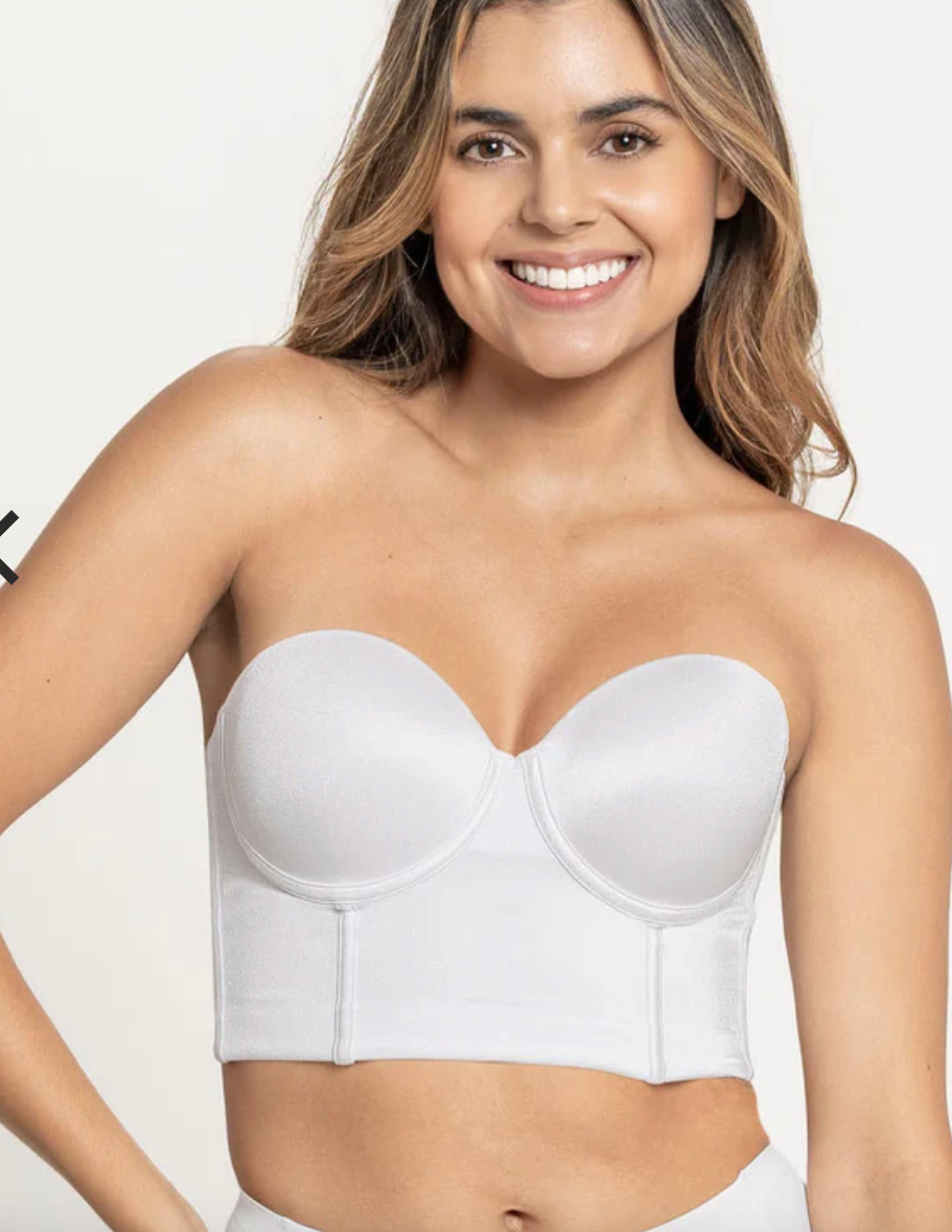 White strapless bra