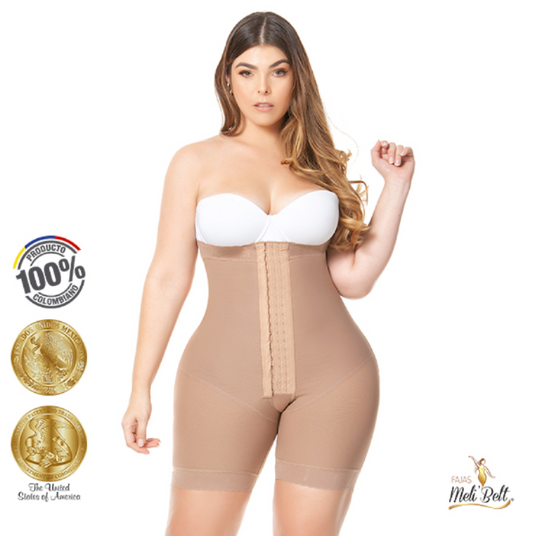 Faja Colombiana Melibelt body shaper with removable strap natural