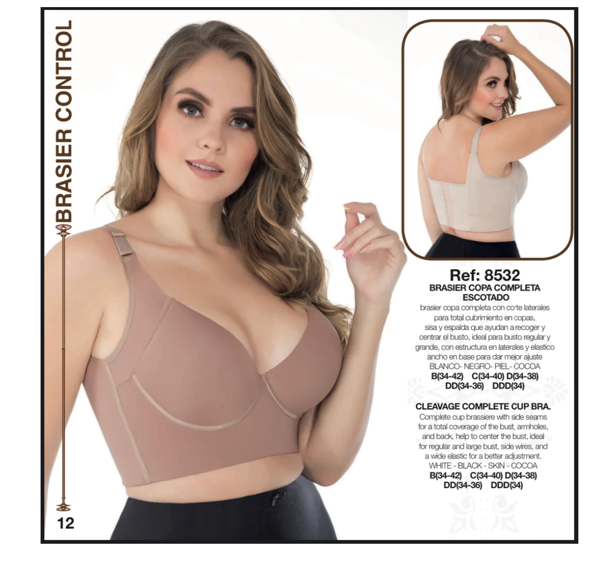 UPlady 8532 Extra Firm High Compression Full Cup Push Up Bra – Fajas  Colombianas
